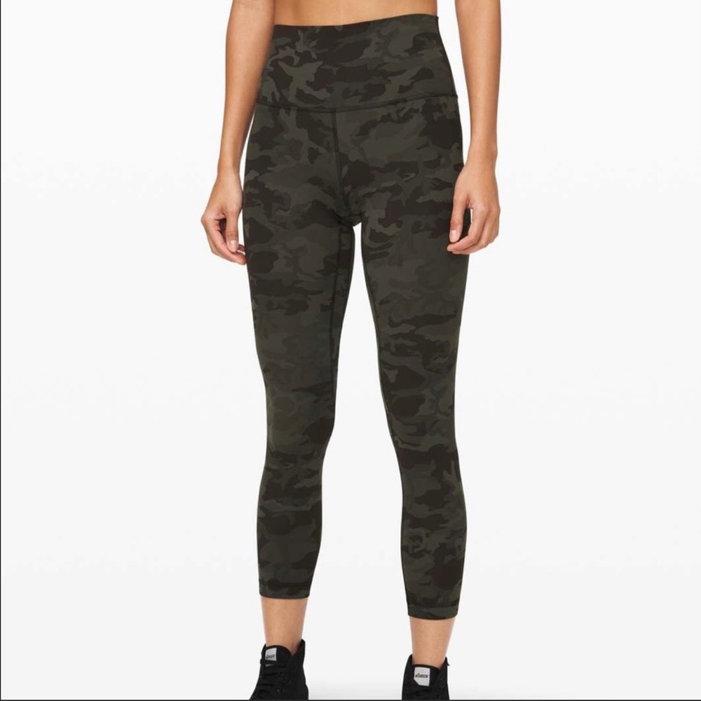 Lululemon Align Pant II 25” Green Camo SZ 2